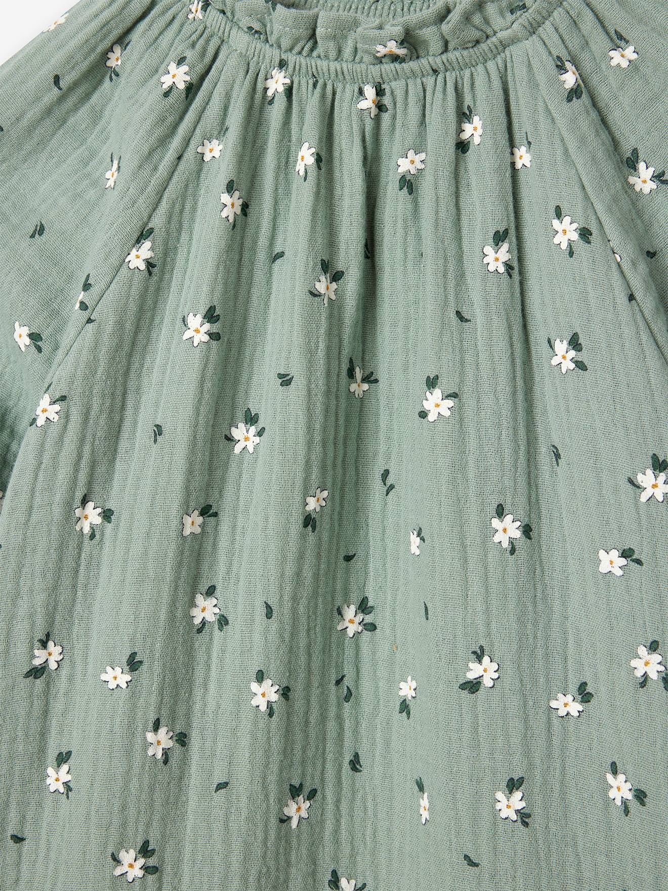 Thumbnail - Geblümtes Mädchen Kleid aus Musselin