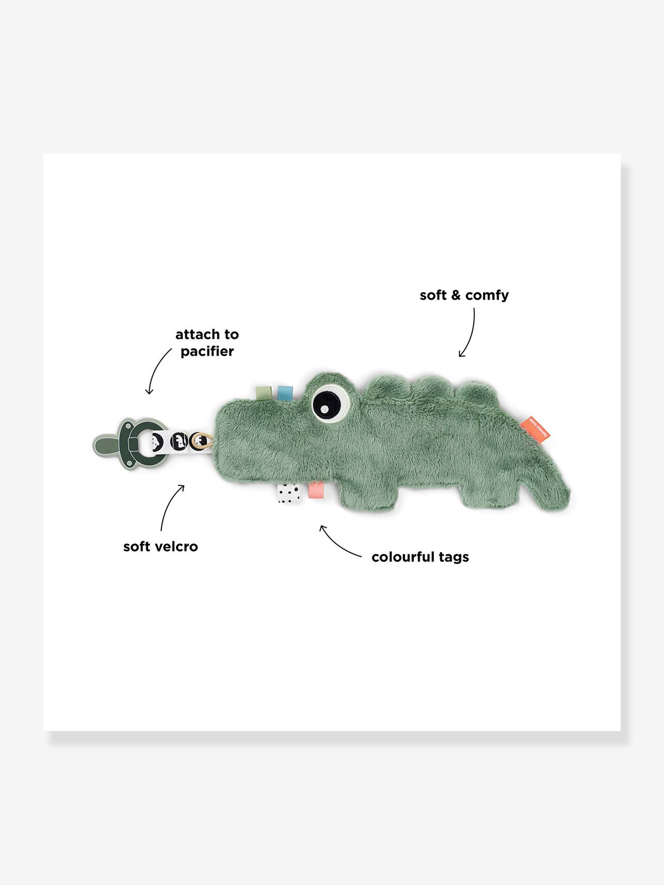 Thumbnail - Baby Schmusetuch mit Schnullerring Croco DONE BY DEER