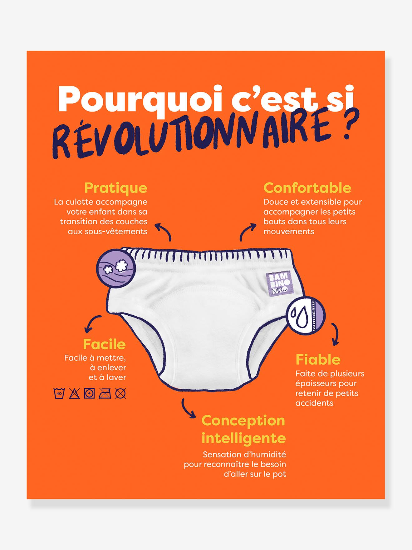 Thumbnail - Waschbare Kinder Töpfchen-Trainingshose POP 3-4 Jahre Bambino Mio