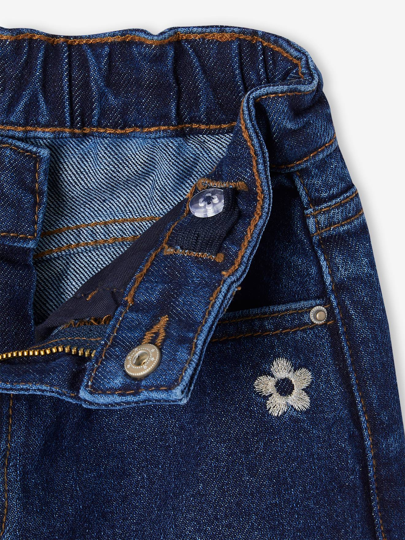 Thumbnail - Weite Mädchen Jeans mit Dehnbund