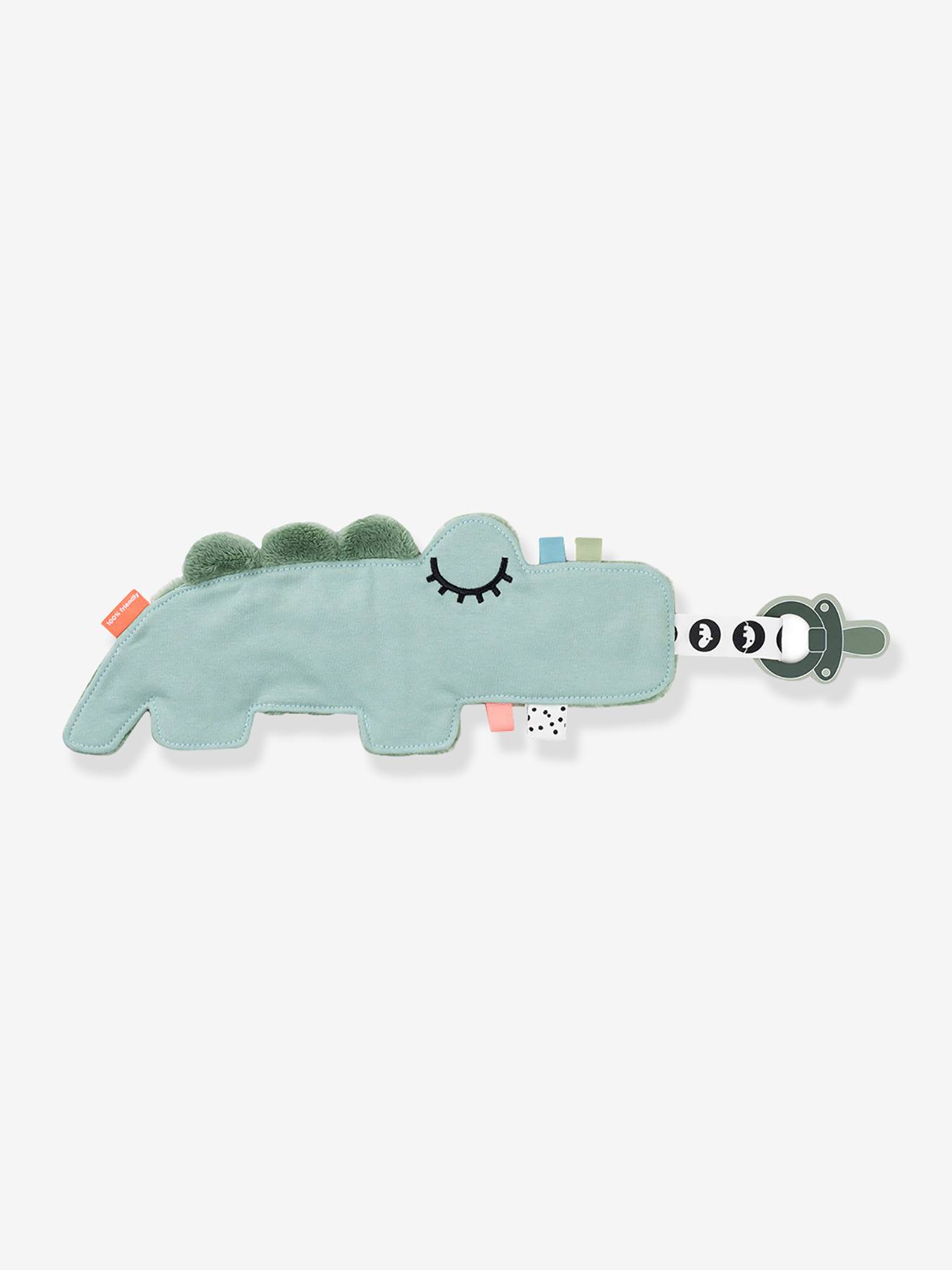Thumbnail - Baby Schmusetuch mit Schnullerring Croco DONE BY DEER