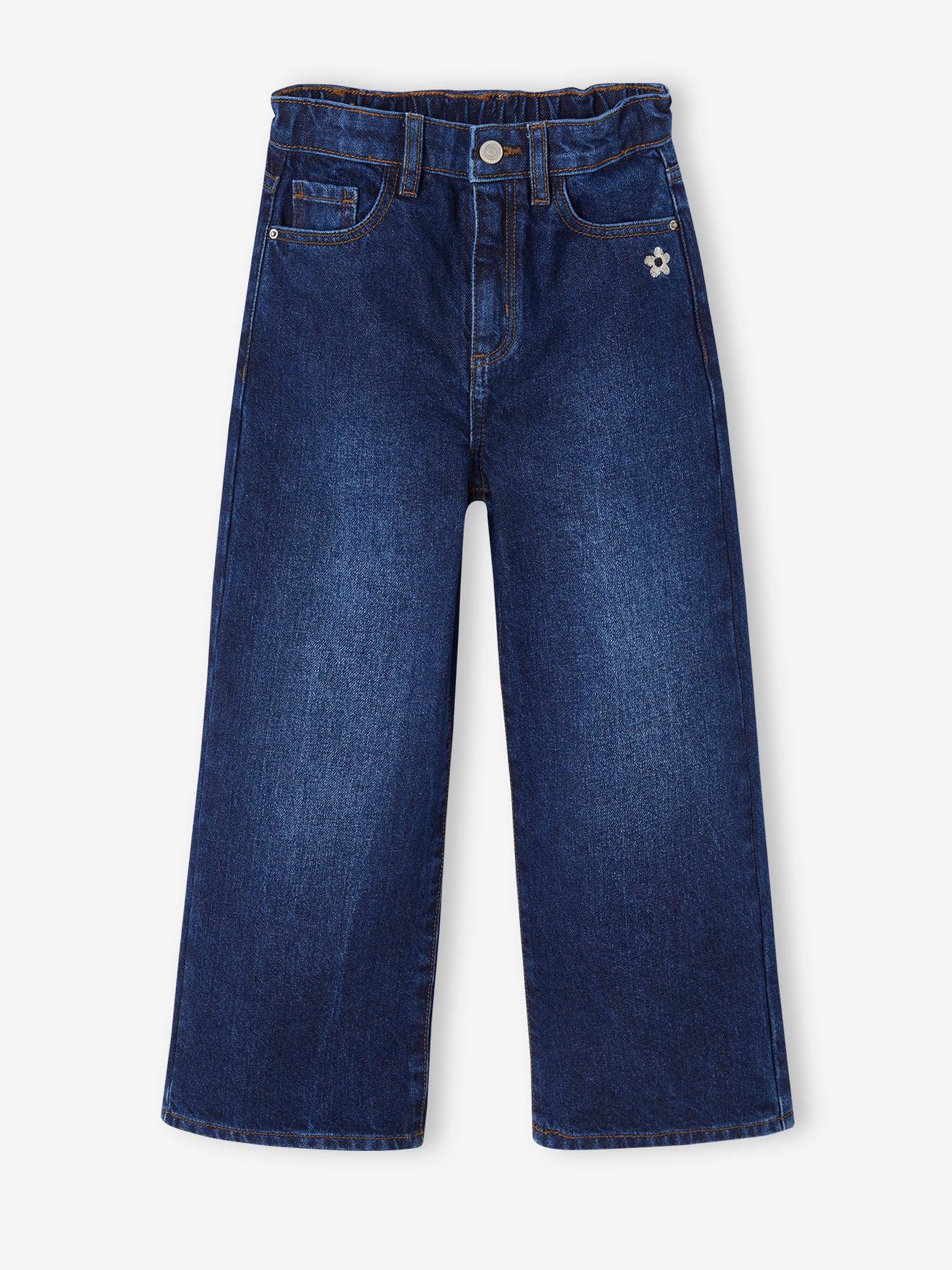 Weite Mädchen Jeans mit Dehnbund