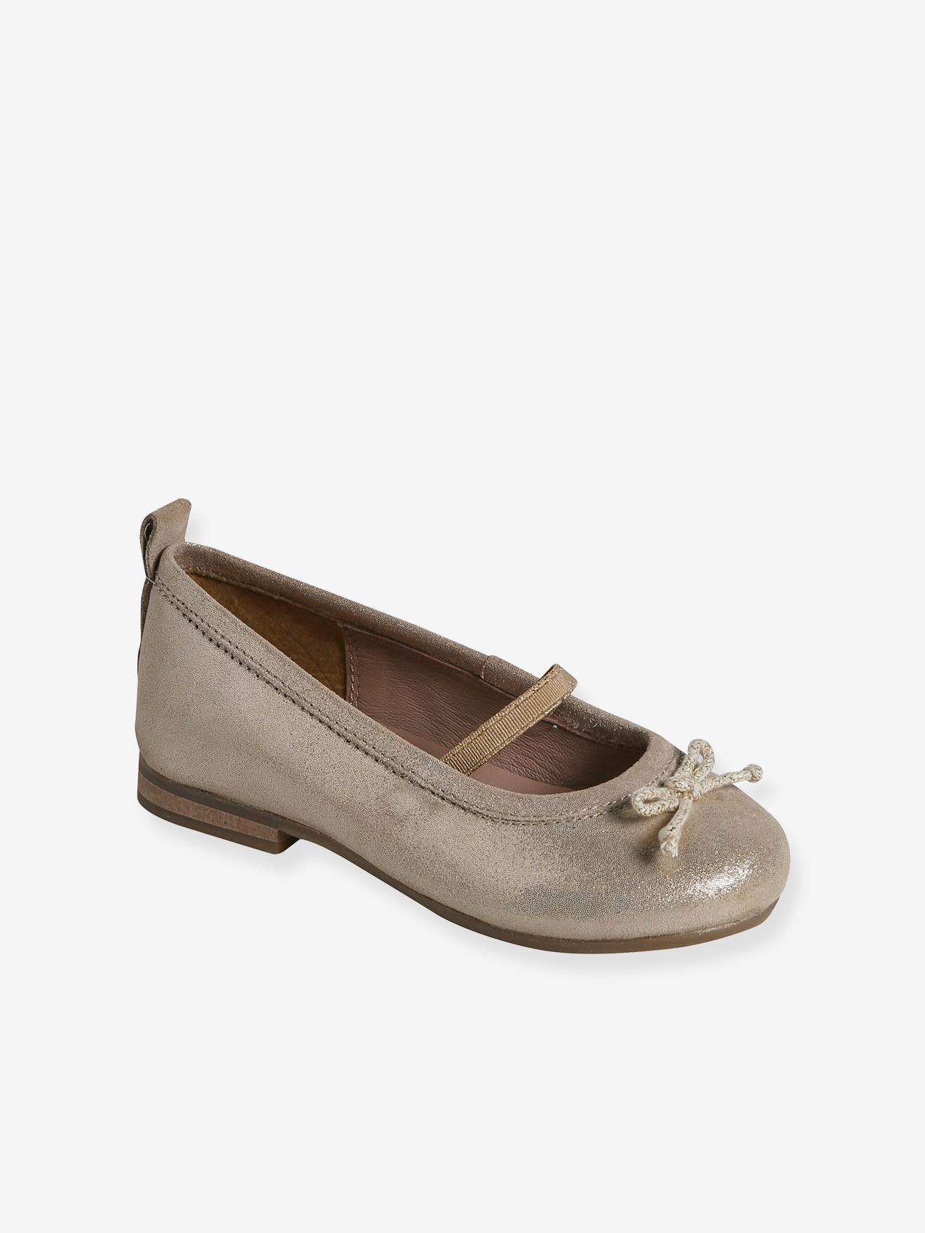 Glänzende Mädchen Leder-Ballerinas