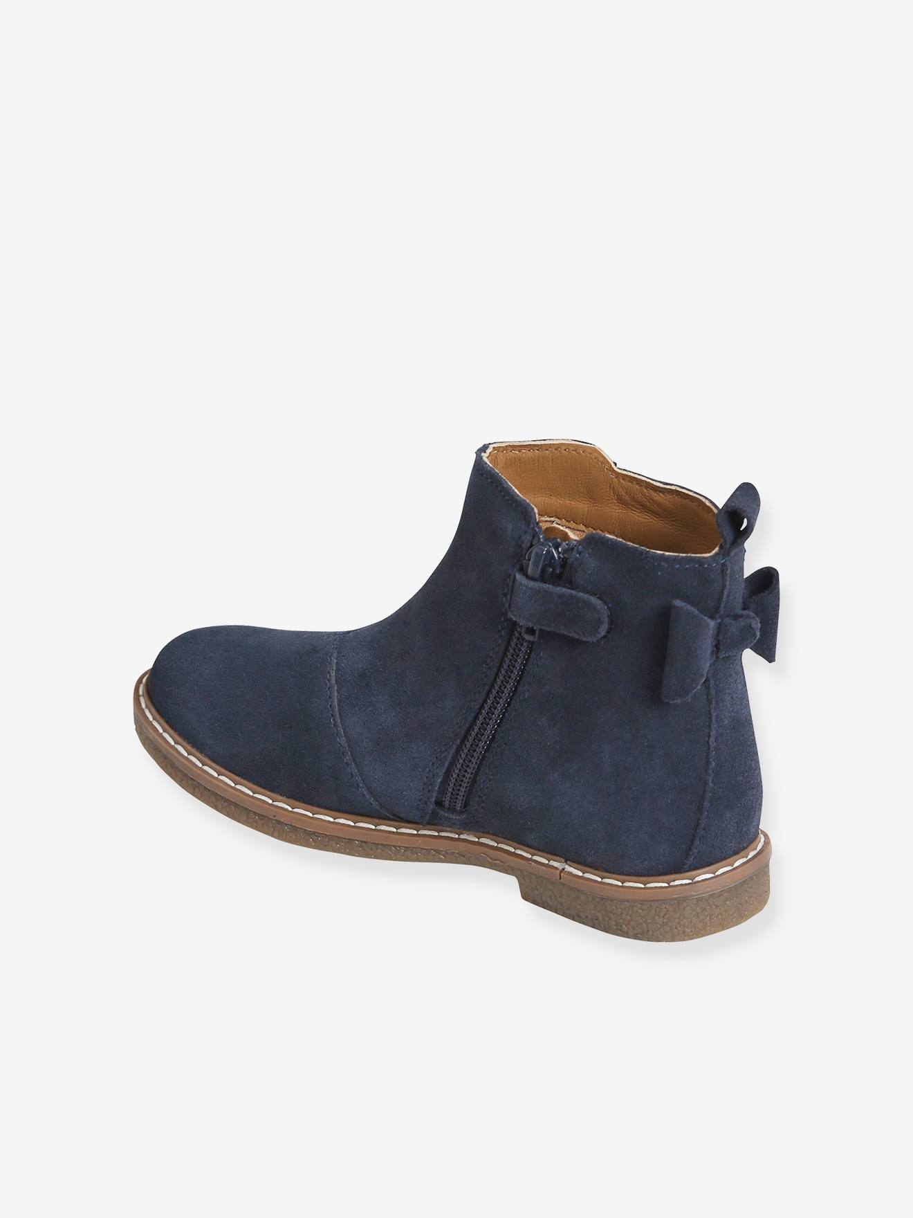 Thumbnail - Mädchen Leder-Boots mit Zierschleife