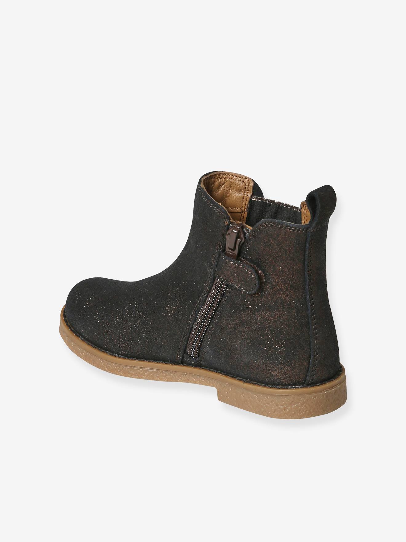 Thumbnail - Mädchen Lederboots mit Zier-Einsatz