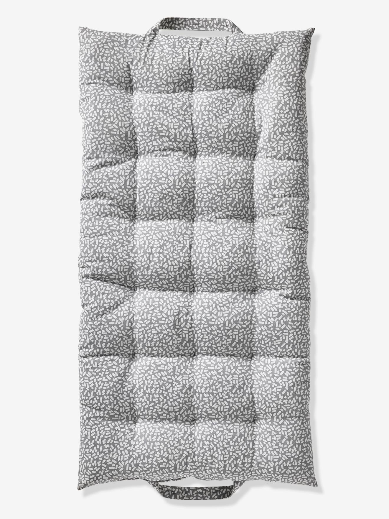 Vertbaudet Klappbare Kinderzimmer Bodenmatratze Grau Bedruckt Einheitsgröße