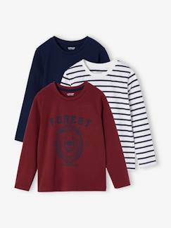 Jungenkleidung-Shirts, Poloshirts & Rollkragenpullover-3er-Pack Jungen Langarmshirts BASIC Oeko-Tex