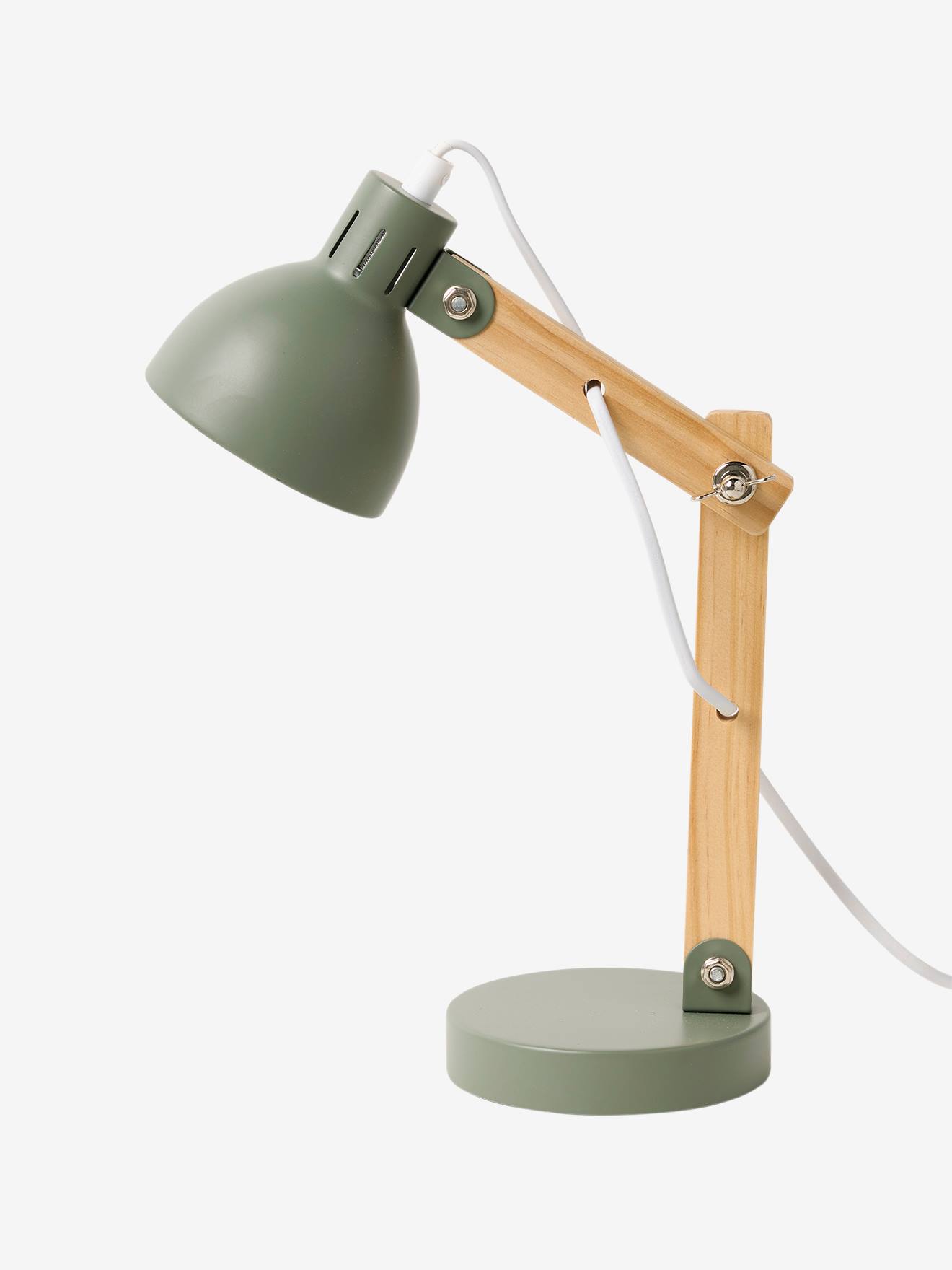 Thumbnail - Schreibtischlampe mit Holz-Gelenkarm und Schutzdeckel