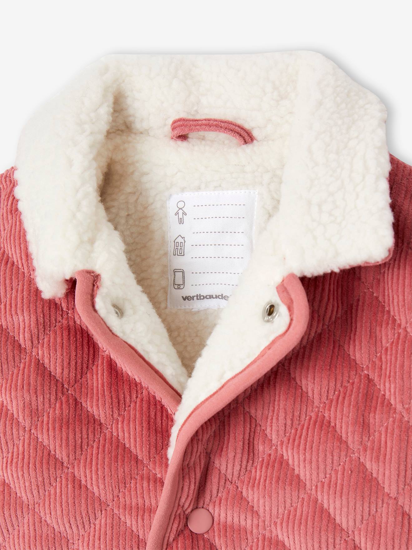 Thumbnail - Baby Cord-Steppjacke mit Teddyfleece-Futter & Recycling-Polyester