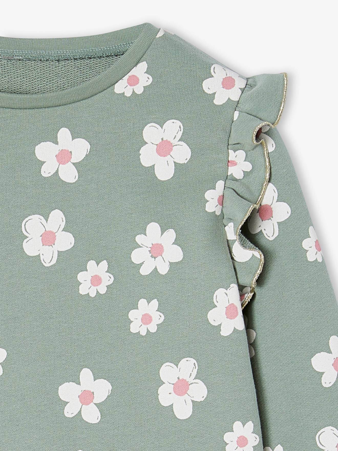 Thumbnail - Mädchen Sweatshirt mit Volants und Prints