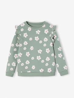 Maedchenkleidung-Pullover, Strickjacken & Sweatshirts-Mädchen Sweatshirt mit Volants und Prints