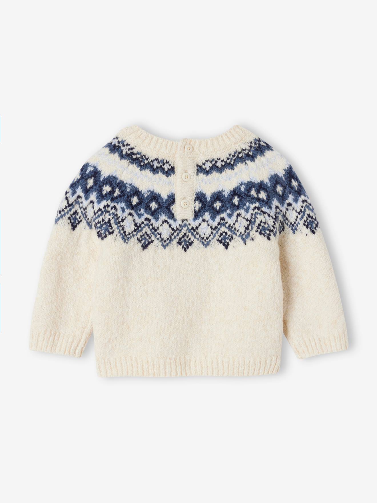 Thumbnail - Weicher Jungen Baby Jacquard-Pullover