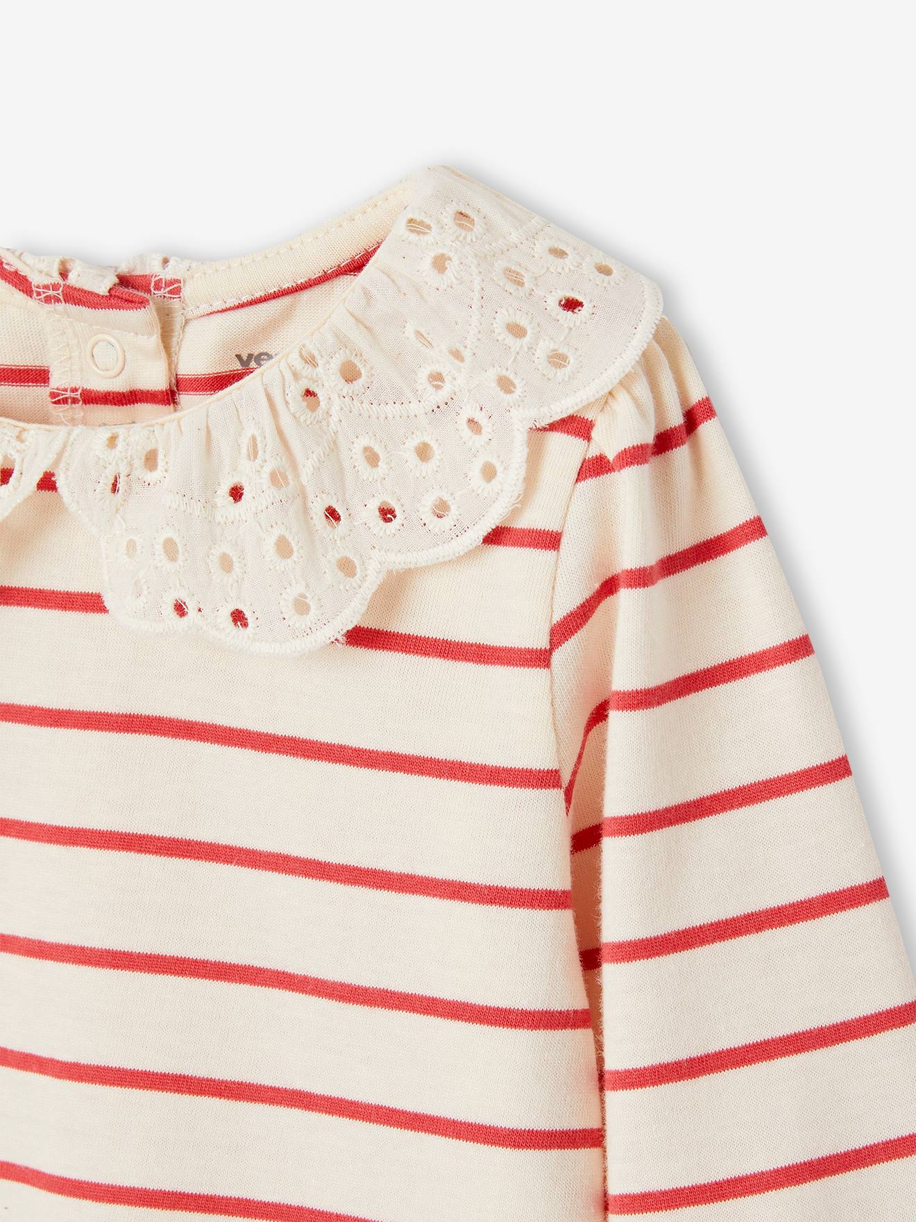 Thumbnail - Baby Shirt mit besticktem Kragen
