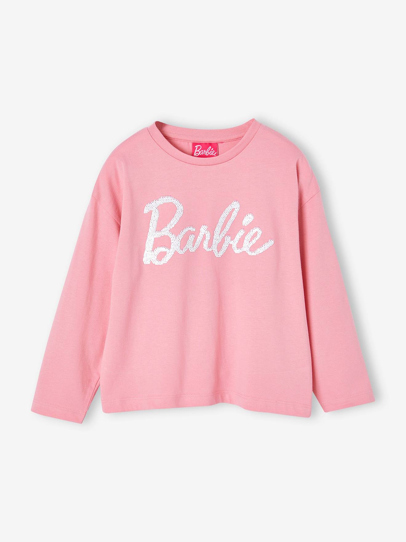 Mädchen Shirt mit Wende-Pailletten BARBIE bonbon rosa Gr. 98/104