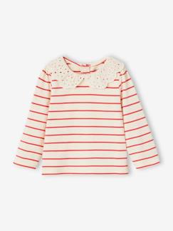 Babymode-Shirts & Rollkragenpullover-Baby Shirt mit besticktem Kragen Oeko-Tex