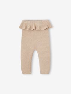 Babymode-Hosen & Jeans-Baby Strickhose mit Volant Oeko-Tex