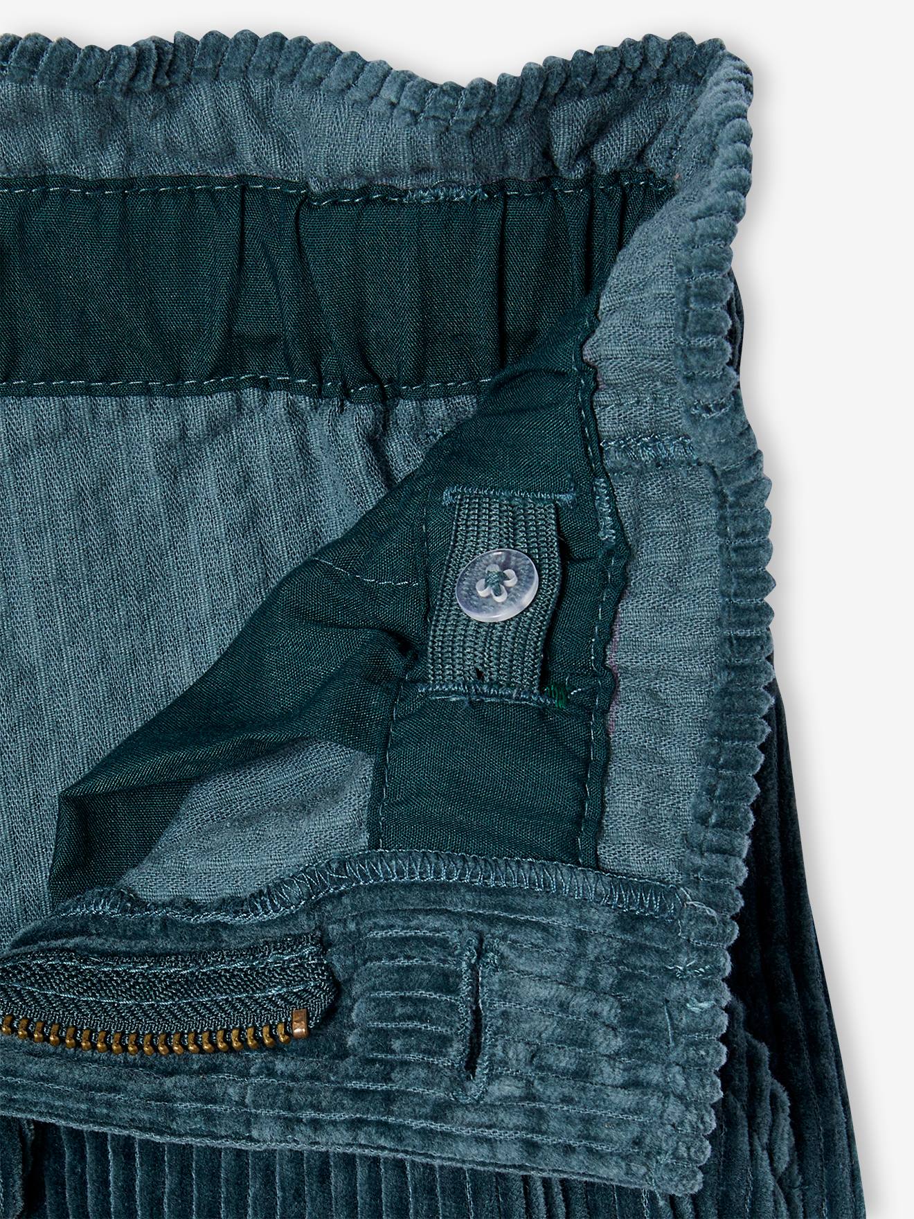 Thumbnail - Weite Mädchen Cordhose mit Paperbag-Bund