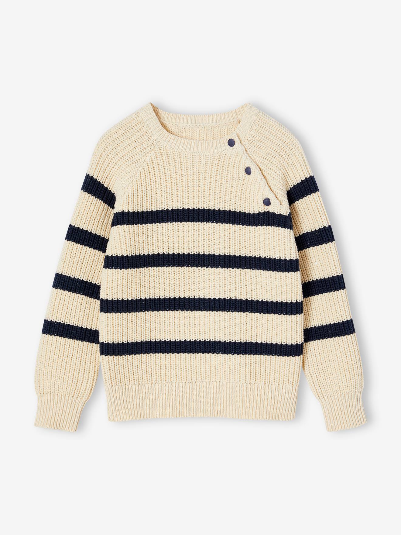 Thumbnail - Jungen Strickpullover mit Streifen