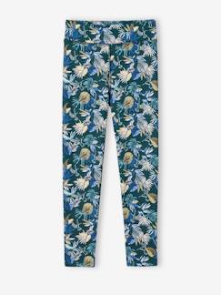 Maedchenkleidung-Sportbekleidung-Mädchen Sportleggings mit exotischem Blumenprint