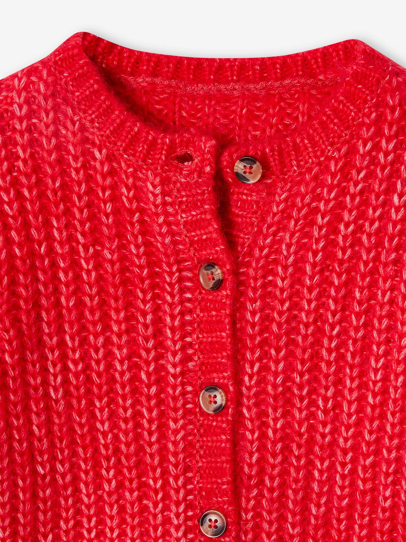 Thumbnail - Flauschige Mädchen Strickjacke