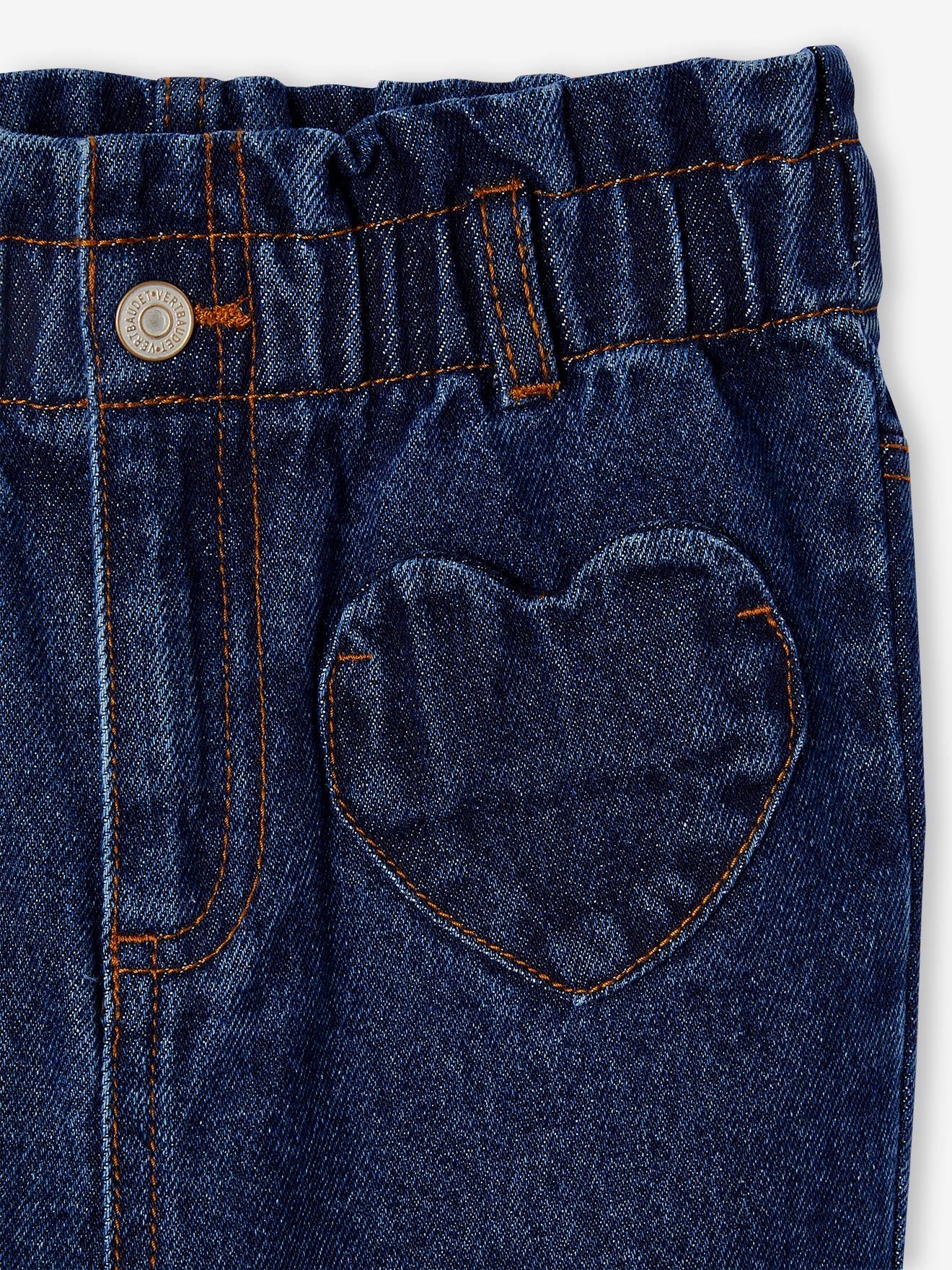 Thumbnail - Mädchen Paperbag-Jeans mit Herz-Taschen