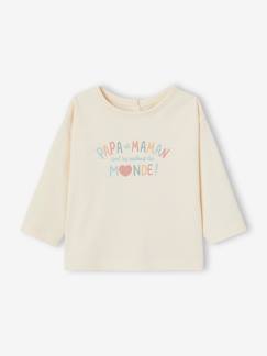 Babymode-Baby Shirt mit Papa & Mama Botschaft, Bio-Baumwolle