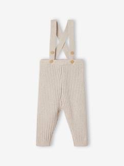 Babymode-Hosen & Jeans-Baby Strickleggings mit Trägern Oeko-Tex