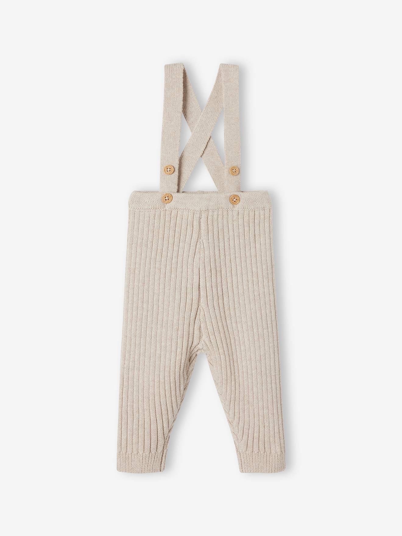 Baby Strickleggings mit Trägern