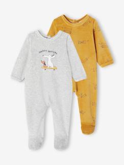 Babymode-Strampler & Schlafanzüge-2er-Pack Baby Samt-Strampler mit Hunden