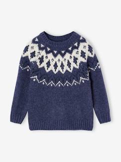 Jungenkleidung-Pullover, Strickjacken, Sweatshirts-Pullover-Jungen Jacquard-Pullover