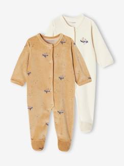 Babymode-2er-Pack Baby Samt-Strampler FLUGZEUG Oeko-Tex