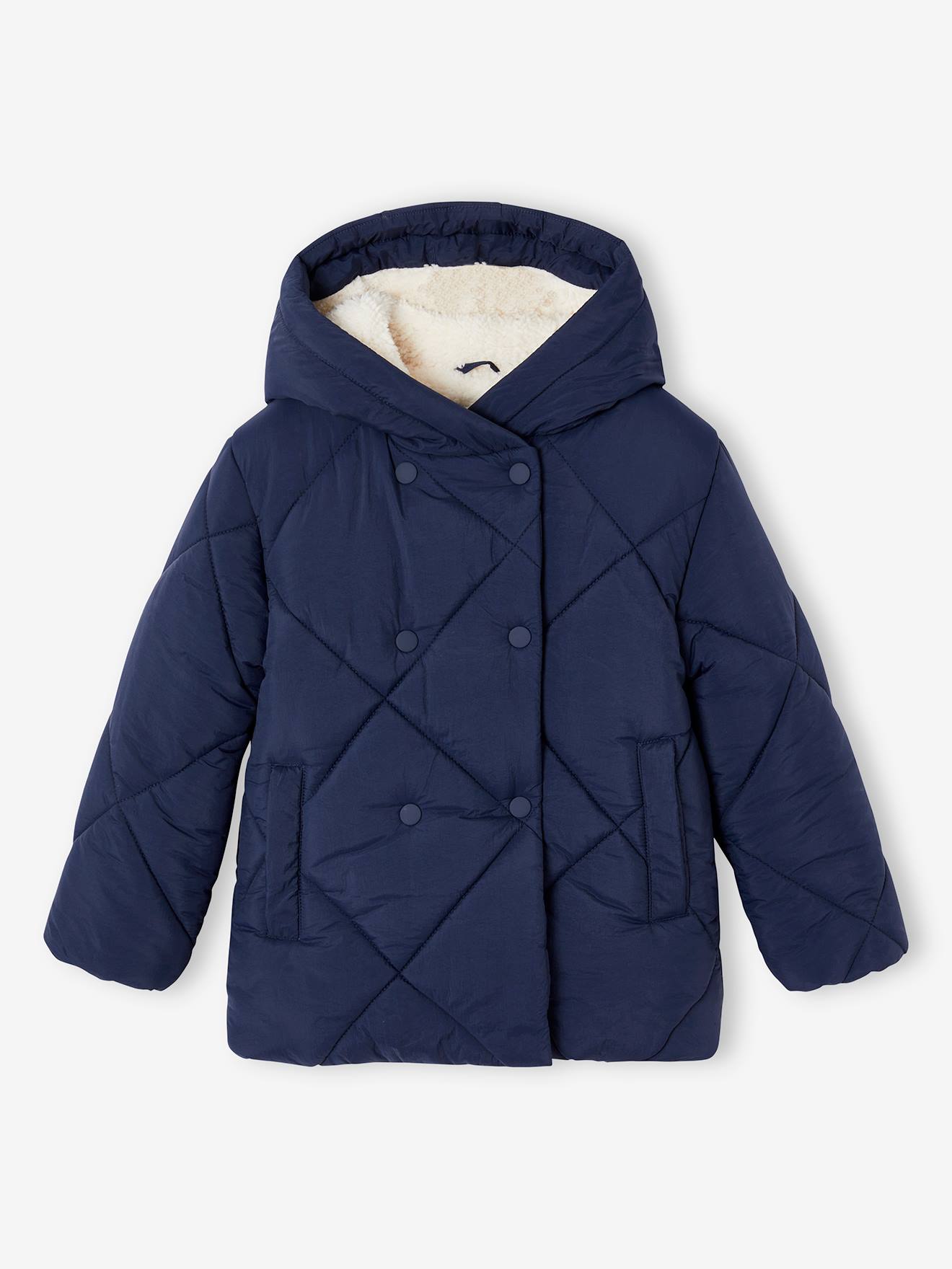Thumbnail - Mädchen Kapuzen-Steppjacke mit Teddyfleece-Futter