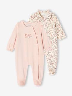 Babymode-2er-Pack Mädchen Baby Samt-Strampler PETITE FLEUR Oeko-Tex