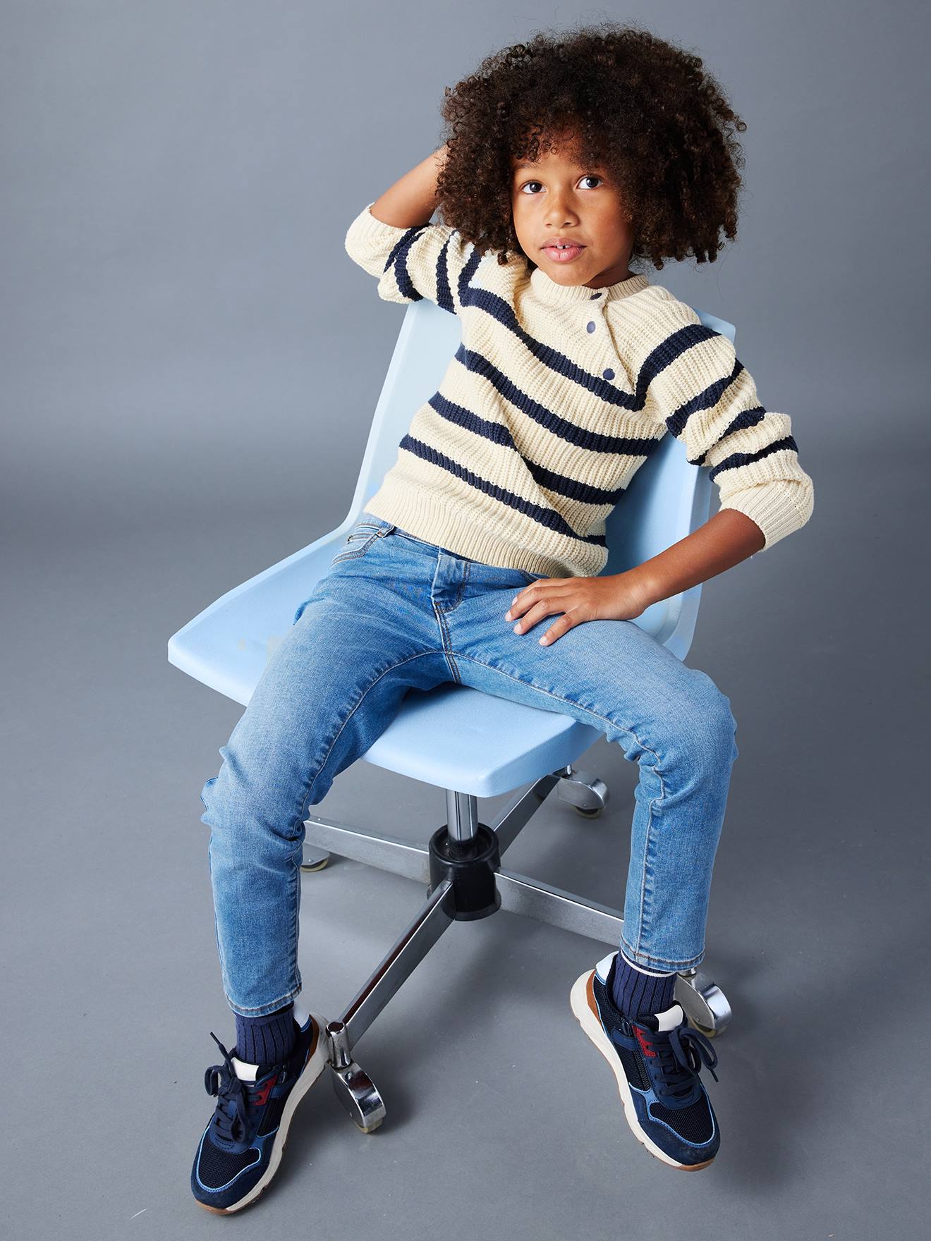 Jungen Slim-Fit-Jeans Hüftweite REGULAR Bundweite verstellbar