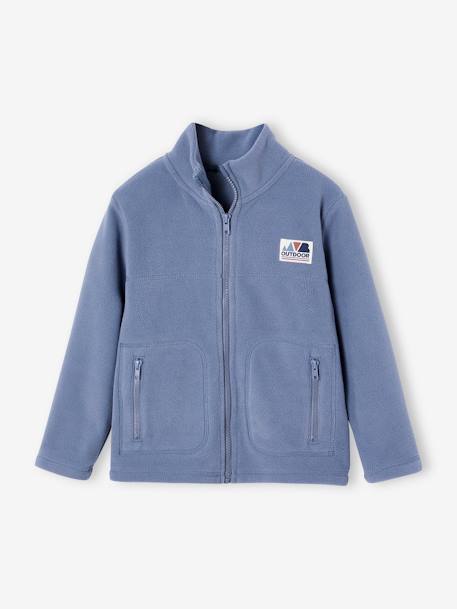 Jungen Fleecejacke mit Recycling-Polyester anthrazit+graublau 7