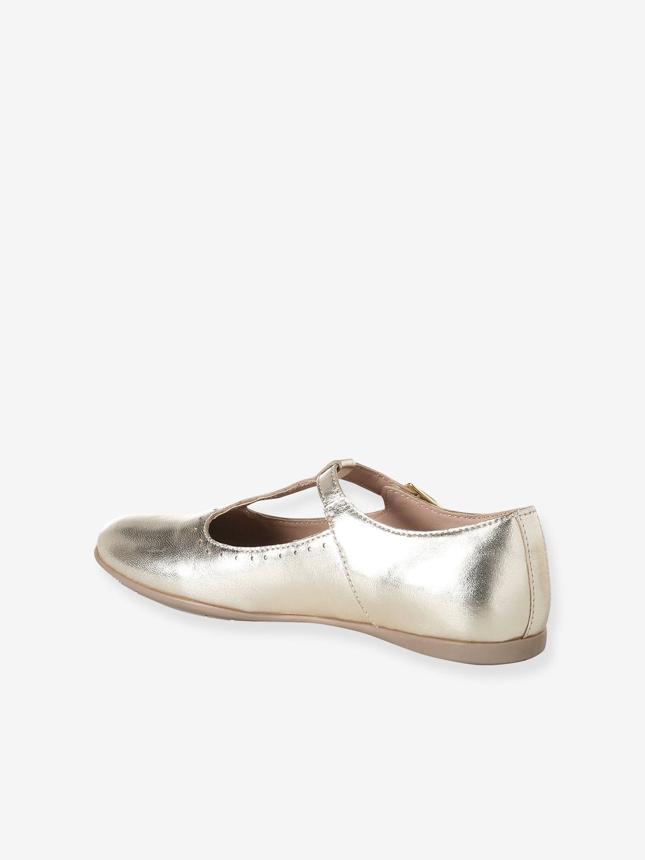 Thumbnail - Mädchen Leder-Ballerinas in Metallic-Optik