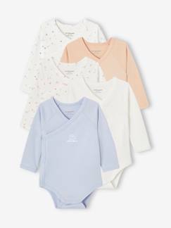 Babymode-Bodys-5er-Pack Baby Langarm-Bodys in Schlupfform mit Eichhörnchen, Bio-Baumwolle