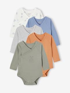 Babymode-Bodys-5er-Pack Baby Langarm-Bodys mit Tieren, Bio-Baumwolle