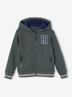 Jungenkleidung-Pullover, Strickjacken, Sweatshirts-Sweatshirts-Jungen Sportjacke mit Kapuze