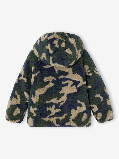 Jungen Wende-Steppjacke mit Teddyfleece, Recycling-Polyester-Wattierung marine+tannengrün 9