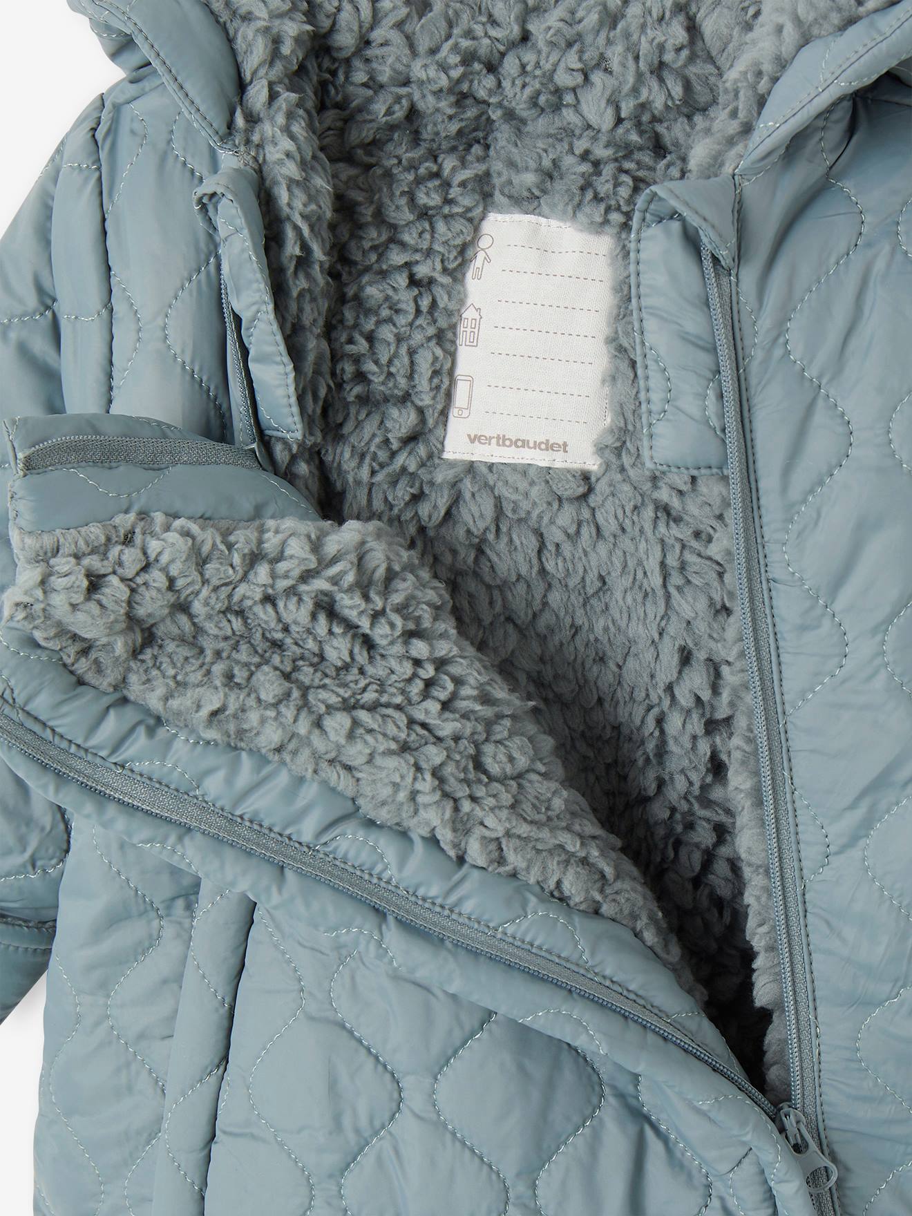 Thumbnail - Baby Unisex Winter Overall mit Kunstfell und Recycling-Polyester pfauen