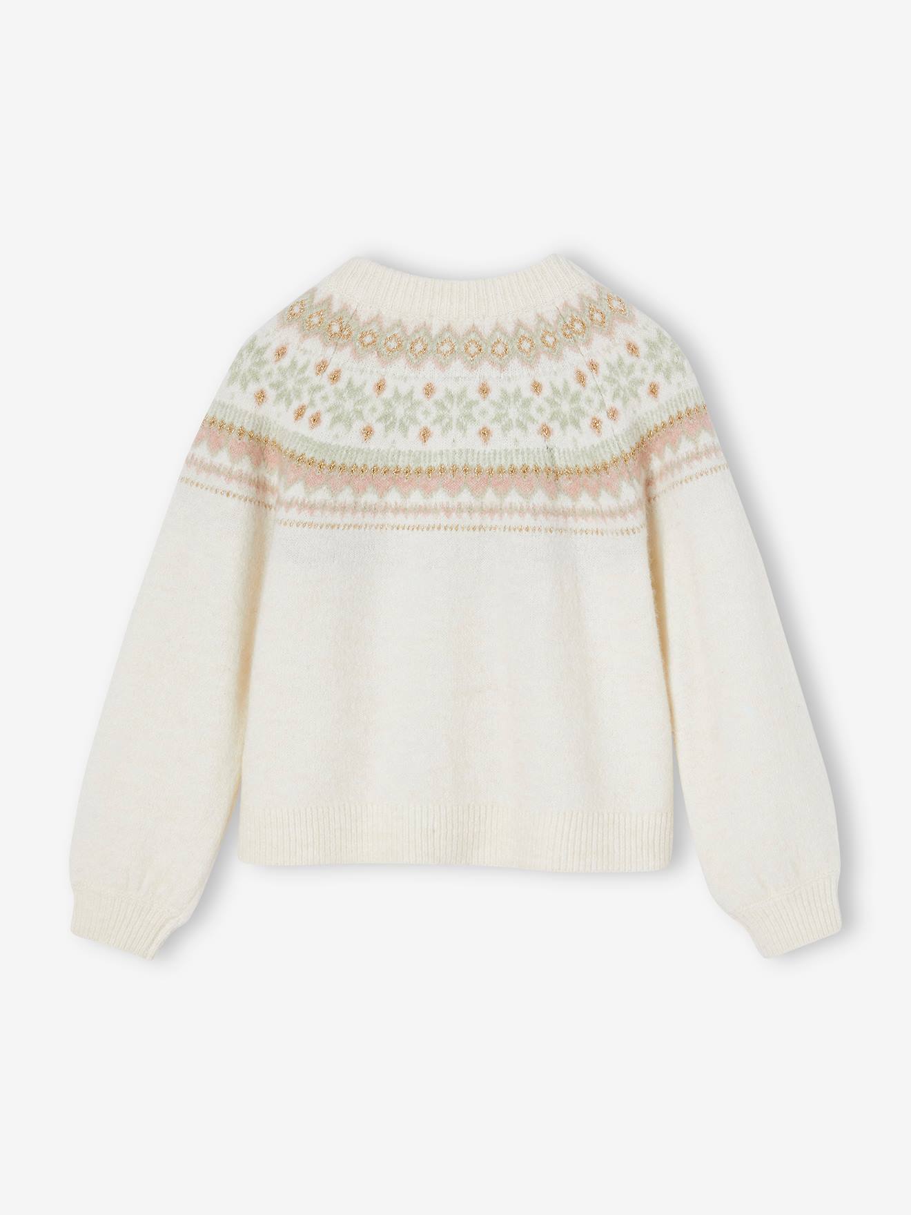 Thumbnail - Mädchen Cardigan mit Metallic-Garn und Recycling-Polyester