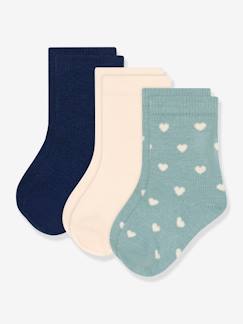 Babymode-3er-Pack Baby Socken mit Herzen PETIT BATEAU OEKO-TEX®