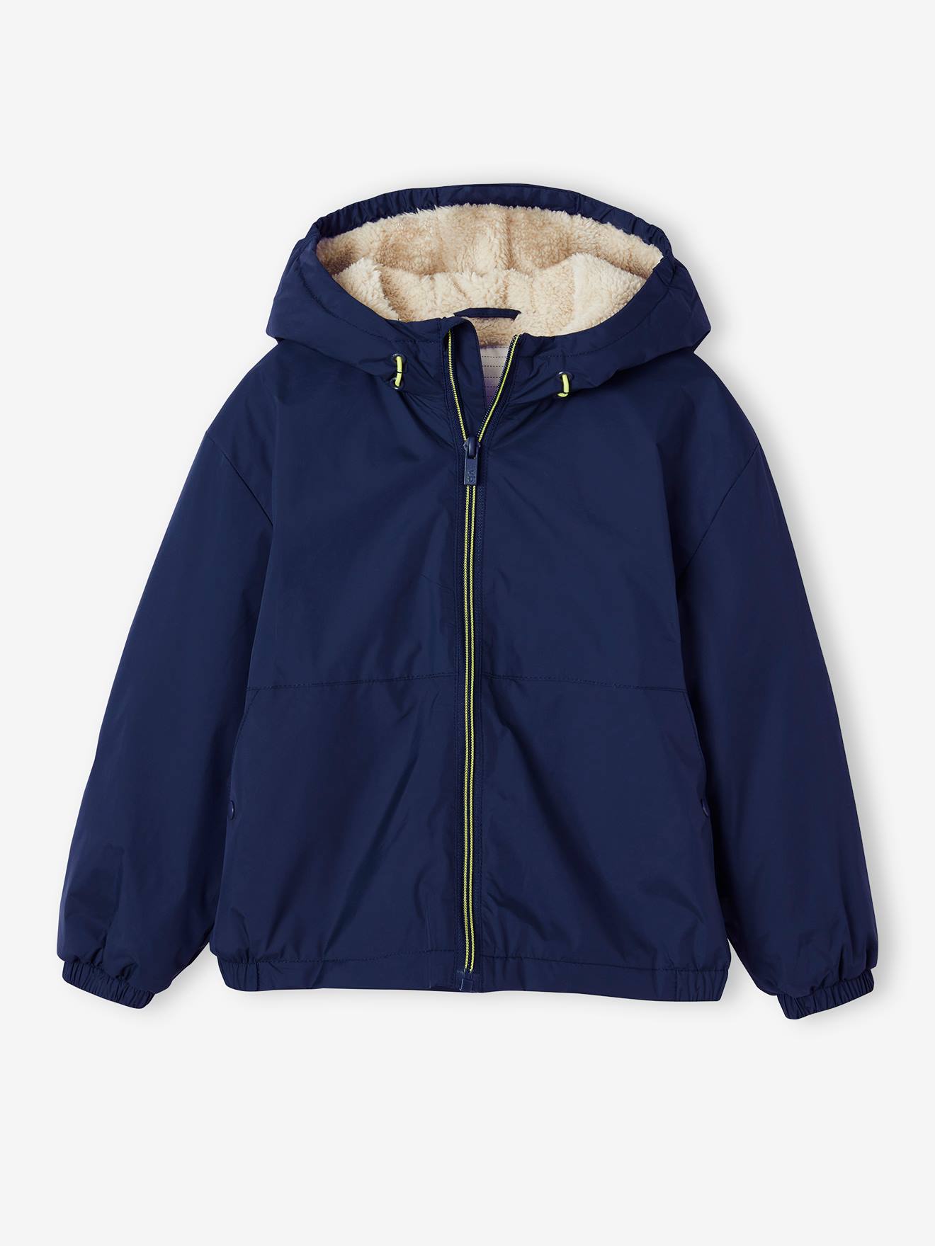 Übergangsjacke mit Teddyfleecefutter Jungen blau Gr. 110 von vertbaudet