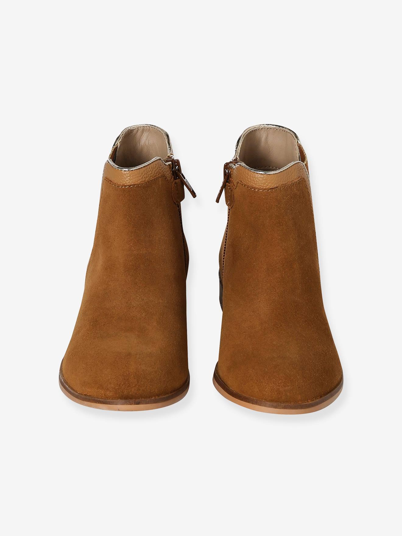 Thumbnail - Mädchen Boots mit Reißverschluss und Dehneinsatz camel