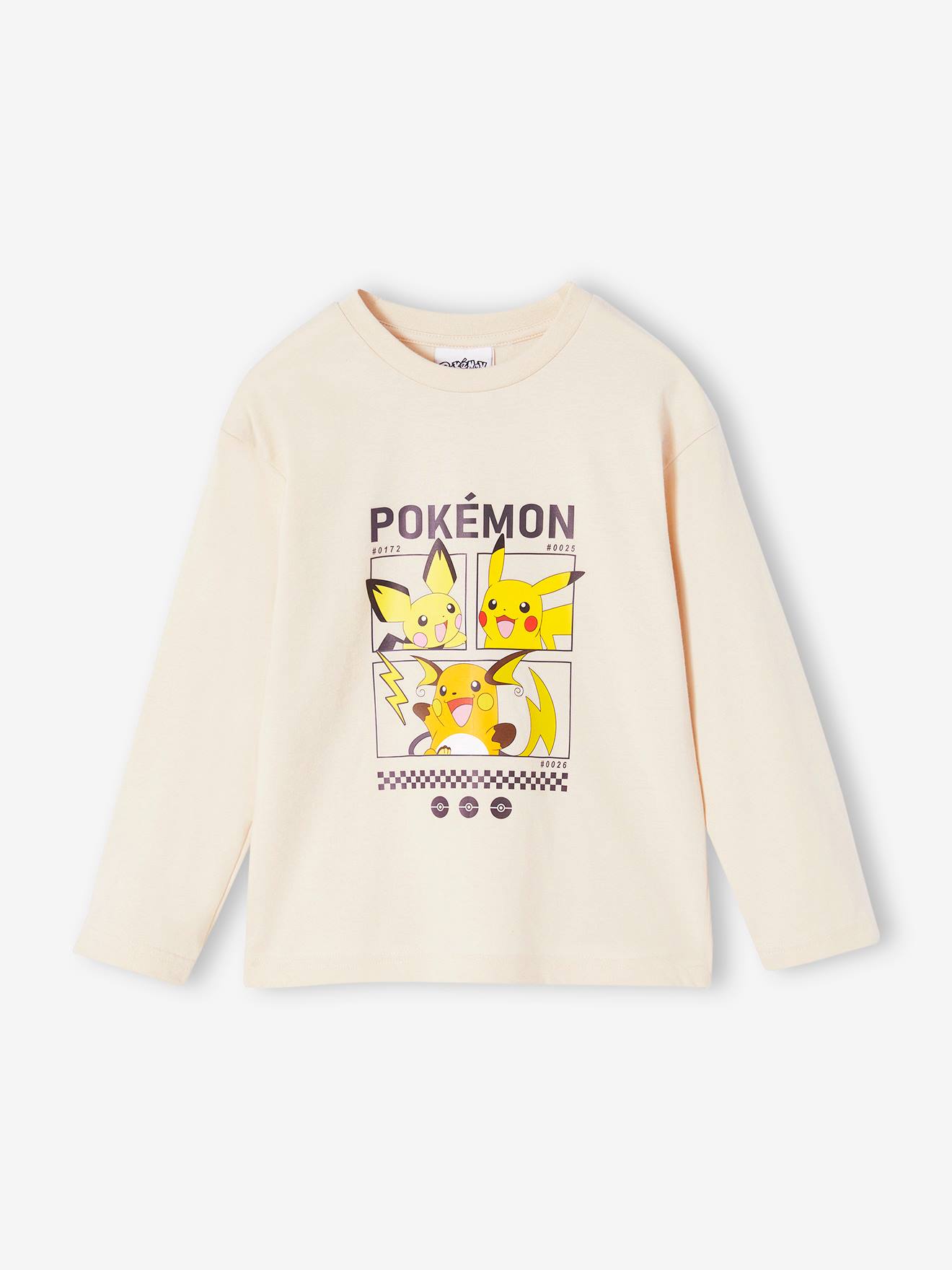 Kinder Shirt POKEMON mit großem Print sandfarben Gr. 152