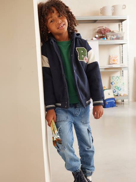 Jungen Cargo-Jeans mit Dehnbund OEKO-TEX®, Bundweite verstellbar blue stone+double stone 13