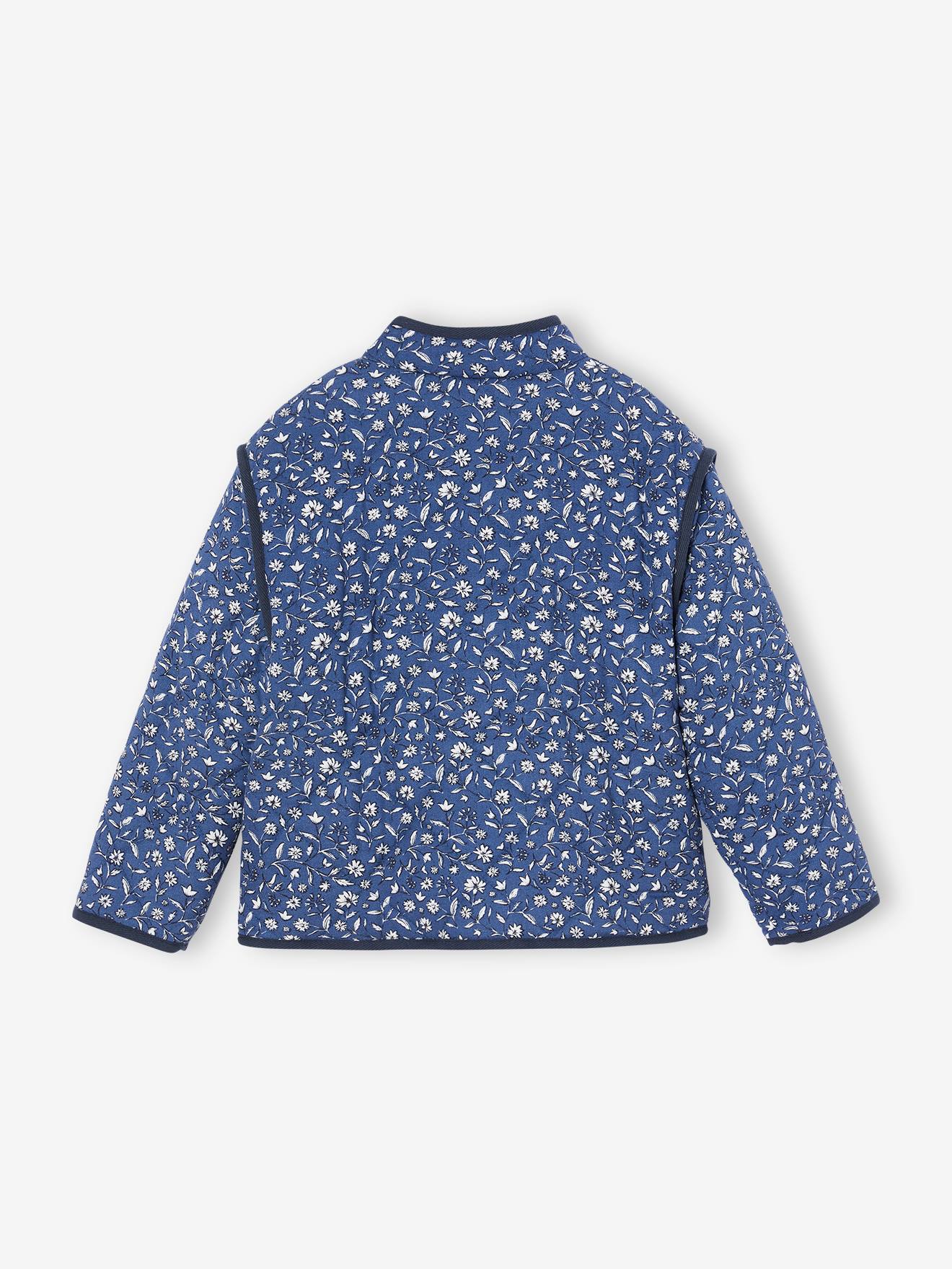 Thumbnail - Gesteppte Mädchen Jacke mit Teddyfleece-Futter & Recycling-Polyester