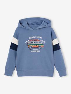 Jungenkleidung-Pullover, Strickjacken, Sweatshirts-Jungen Kapuzensweatshirt mit Colorblock-Ärmeln Oeko-Tex