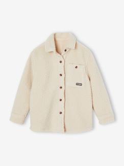 Jungenkleidung-Hemden-Jungen Overshirt aus Teddyfleece